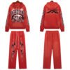 Hell Star Men Tracksuit Set Fleece Graphic Print Streetwear_8199