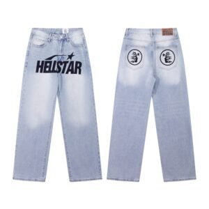 Hell Star Retro Gray Denim Jeans-D01