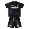 Hell Star Men Summer Short Set Cotton Comfortable Street Fashion
